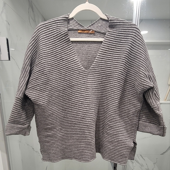 Grey Knit Sweater - Picture 1 of 4